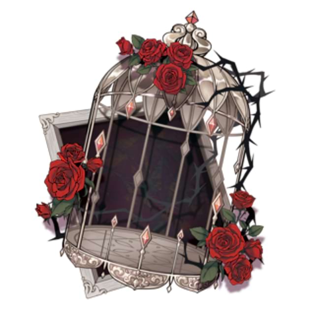 Cage And Flowers - Rose